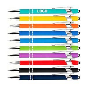 Business School Personalized 2-1 Mobile Touch Promotional Metal Custom Stylus Ballpoint Pen with Custom Logo Printed - Product Image 1