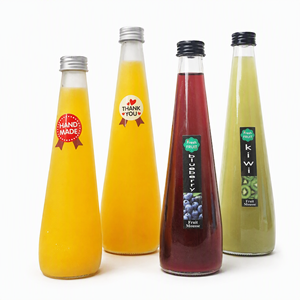Bouteille en verre français transparente de 8 oz, 12 oz, 250 ml, 330 ml pour jus de fruits avec bouchon à vis hermétique - Product Image 5