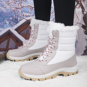 Chaussures d'hiver imperméables pour femmes, rembourrées en coton, résistantes au froid, antidérapantes, chaudes, fourrées, bottes de neige pour femmes - Product Image 2
