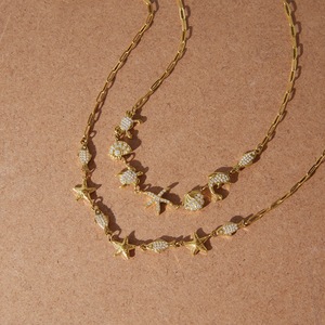 Collar con Colgante de Océano en Acero Inoxidable Chapado en Oro de 18K, Joyería de Playa Resistente al Agua para Verano <span class=keywords><strong>N806</strong></span> - Product Image 5