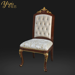Yips LD-2004-1863 European Series Solidwood Classical Side <strong>Chair</strong> for <strong>Dining</strong> Hand <strong>Painted</strong> Veneer Pattern Carving Detail - Product Image 2