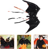 Ballons en aluminium en forme d'ailes de chauve-souris de 45 pouces pour décorations de fête d'Halloween en extérieur, avec ballons en forme d'ailes et accessoires de costume de vampire