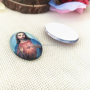 Ritratti Ovali della Vergine <span class=keywords><strong>Maria</strong></span> <span class=keywords><strong>e</strong></span> <span class=keywords><strong>Gesù</strong></span> su Cabochon in Vetro, Componenti per Gioielli in Diverse Dimensioni - Product Image 2