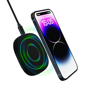 แท่นชาร์จไร้สายอลูมิเนียมอัลลอยด์ 15W ชาร์จเร็ว สำหรับบ้านและสำนักงาน รูปทรงสี่เหลี่ยม - Product Image 2