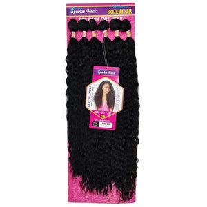 Paquete de 6 Extensiones de Cabello Sintético Rizado, Resistentes al Calor, con Efecto Ombre, <span class=keywords><strong>Largas</strong></span>, para Mujer - Product Image 5