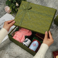 Coffret Cadeau Personnalisé OEM Trois Pièces avec Impression en Relief et Nœud, Boîte Rigide en Papier Spécial pour Cosmétiques et Bijoux de Marque