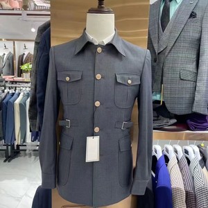 Gold Button Wedding Party <strong>Suits</strong> Men Closure Collar Business Wedding <strong>Suits</strong> Costume Homme - Product Image 6