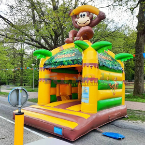 Aufblasbare dschungel-affen-hupfburg <b>inflatable</b> jungle bouncy castle slide combo commercial kids bounce <b>house</b> - Product Image 3