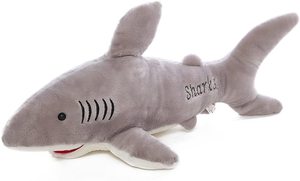 Thú Nhồi Bông Hình Cá Mập Nhồi Bông Tùy Chỉnh Hình Cá Mập Xám Mắt To Mềm Mại, Đồ Chơi Nhồi Bông Hình Cá Mập Thời Gian Chơi Đáng Yêu - Product Image 4