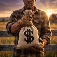 Sac à monnaie en toile de jute et denim style western américain, imprimé dollar, thème vintage, sac cadeau pour événement, avec cordon de serrage, personnalisable, vente en gros