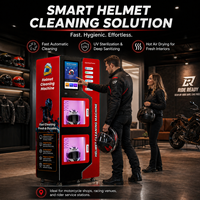 Nouvelle conception de distributeur automatique de nettoyage de casques de moto, machine de nettoyage de casques entièrement automatique et intelligente