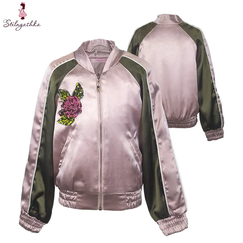 Stilnyashka 2510-36 Windproof Exquisite girls coats,embroidery oversize girls clothing,bombers jackets and coats for girls