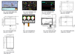 จอแสดงผล LCD ขนาด 10.1 นิ้ว 1024×600 รองรับอุณหภูมิกว้าง LVDS -30 ° ซีถึง 80 ° จอแสดงผล TFT LCD ความสว่างสูง 850nits รุ่น C - Product Image 3