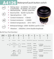 Interrupteur à bouton-poussoir étanche IP67 12 mm avec terminal de soudure TOOWEI