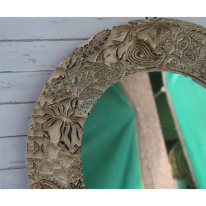 High Quality Living Room Wall Antique Wood Mirror <b>Frame</b> Mirrors Handmade Decor Wall Mirrors Decor Wall Round In Wholesale Price - Product Image 3