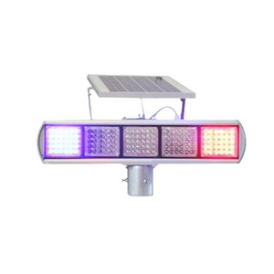Hankun Solar Traffic Warning <b>Light</b> LED Flashing <b>Pole</b> Mount Aluminum IP65 Gansu Lanzhou - Product Image 1
