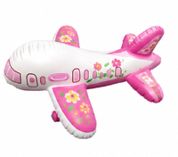 Jouets aquatiques pour enfants, radeau flottant en PVC épais et sûr en forme d'avion avec poignée en plastique, pour les jeux aquatiques des enfants