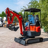 HT18DS3P Crawler Digger Bagger Mini Excavator 1 Ton 2 Ton 3.5 Ton Mini Excavator Kecil untuk Dijual