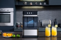 Machine à glaçons automatique Ouruoxi avec capteur de niveau de glace et auto-nettoyante, production de 15 kg par jour pour la maison, les bars, les restaurants et les commerces