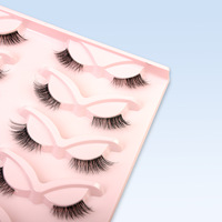 Demi-cils occidentaux et du Moyen-Orient, bande transparente, effet œil de chat, allongement de l'angle extérieur, volumineux