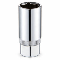 Clé à douille pour bougie d'allumage 1/2 pouce 16mm 21mm Cr-V à paroi mince 6 points chromée pour réparation de moteur automobile