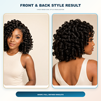 Cheveux synthétiques à tresser en spirale serrée, pré-bouclés, pour crochet, 8 pouces, 120g, vente en gros