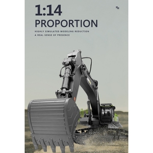 <span class=keywords><strong>Huina</strong></span> <span class=keywords><strong>1593</strong></span> 2.4Ghz 1/14 Échelle 22 Canaux Alliage Télécommande Pelle Passe-Temps RC Camion Jouets pour Enfants - Product Image 4