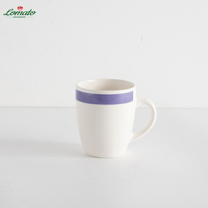 Vaisselle en céramique moderne à lignes simples peintes à la main, lignes violettes mignonnes, directement de l'usine, durable, en porcelaine émaillée, assiettes pour dîner - Product Image 3