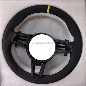 Volante in Pelle per Auto <span class=keywords><strong>Porsche</strong></span> Cayenne Boxster Panamera <span class=keywords><strong>Cayman</strong></span> 911 991 992 996 997 970 981 987 718 Accessori Auto - Product Image 4