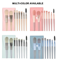 Lot de 8 mini-pinceaux de maquillage professionnels à faible MOQ, prix de gros, pour fard à paupières et correcteur
