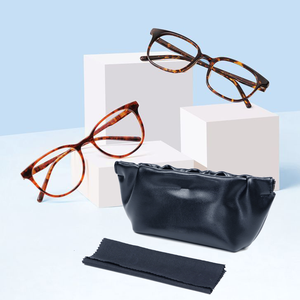 מארז משקפיים מקרטון יוקרתי משקפי שמש תיבת נייר שחור למשקפי מתנה אריזת עור רך למשקפי שמש - Product Image 6