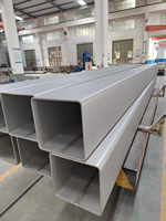 Tube rectangulaire en acier inoxydable sans soudure de haute qualité ASTM, grade 316L, tuyau carré en acier inoxydable pour la construction