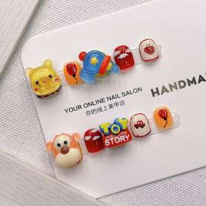 Venta al por mayor 10 piezas lindo 3D <span class=keywords><strong>Hello</strong></span> <span class=keywords><strong>Kitty</strong></span> <span class=keywords><strong>uñas</strong></span> artificiales puro hecho a mano acrílico Prensa en <span class=keywords><strong>uñas</strong></span> para niños - Product Image 6