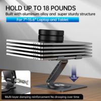 Service de conception de produits de production Support ergonomique pour ordinateur portable Support réglable en aluminium pour ordinateur portable avec station d'accueil