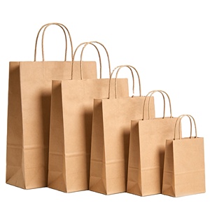 Sac en papier kraft écologique 30*20*34cm pour emballage alimentaire Fabriqué en Chine - Product Image 1