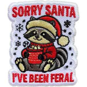 CustomSorry Santa I've Been Feral <b>Patch</b> 3 Inches Iron On Embroidery <b>Patch</b> For Hats Clothes Backpacks Jeans DIY Sew - Product Image 1