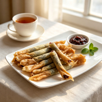 Rouleaux de printemps croustillants aux haricots rouges, Dim Sum sucré, vente en gros directe d'usine pour restaurants, buffets et traiteurs