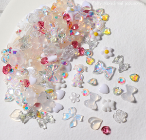 Charmes <span class=keywords><strong>pour</strong></span> nail art 3D assortis, 4g/sac, fleurs, nœuds <span class=keywords><strong>pour</strong></span> <span class=keywords><strong>manucure</strong></span>, bricolage, artisanat, style français, accessoires en résine <span class=keywords><strong>pour</strong></span> bijoux - Product Image 6