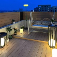 Planches de terrasse WPC carrées creuses, directement de l'usine, 24 mm, imperméables, ignifuges, écologiques, à emboîtement facile, pour extérieur, garantie 5 ans