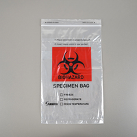 Fermeture à glissière de test PE-BD jetable transparent personnalisé double à deux couches Ziplock sac de spécimen de risque biologique petit plastique médical PE