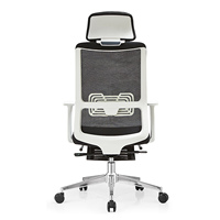 Silla de Oficina Ergonómica de Malla con Respaldo Alto, Reposapiés, Soporte Lumbar, Reposabrazos 3D, Reclinable, para Juegos y Computadora