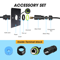 Connecteur de câble RJ45 en cuivre étanche IP68 M20, adaptateur d'extension Ethernet blindé pour extérieur, cordon de raccordement réseau robuste