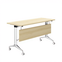 Bureau pliant moderne en panneaux de bois pour bureau, maison, école, hôtel, atelier, formation, table de conférence