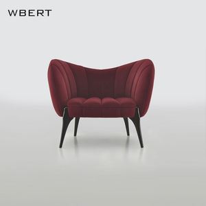 Wbert เก้าอี้เท้าแขนเดี่ยวแบบโมเดิร์น-เปลือกเรียบออกแบบโลหะเก้าอี้พนักพิงสไตล์พักผ่อนสำหรับห้องรับประทานอาหารห้องนั่งเล่นและโรงแรม - Product Image 2