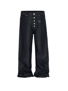 Jeans <span class=keywords><strong>Original</strong></span> Cow pour hommes et femmes, pantalon Stereo Machete avec motif patchwork, denim délavé moyen, jeans baggy noirs pour hommes - Product Image 4