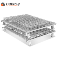 Contenedor de Almacenamiento Plegable y Apilable de Acero Resistente Personalizable para Taller