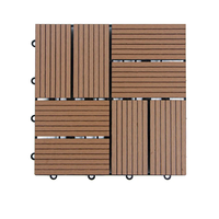 Grain de bois rainuré décoratif solide en bois pour l'extérieur de la maison Granulés de terrasse en bois laminé pour la construction en fibre de bois Gary Diy Deck Tile