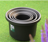 Jardinières rondes durables pour jardin extérieur Grand pot de fleurs en plastique pour arbres potagers