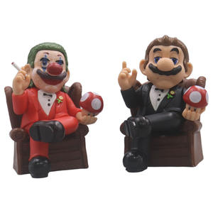 Figura de Acción de Super Mario en Cosplay del Padrino o el <span class=keywords><strong>Joker</strong></span> con Silla, Juguetes de Colección, Modelo de Película de PVC, Adorno para Escritorio - Product Image 1