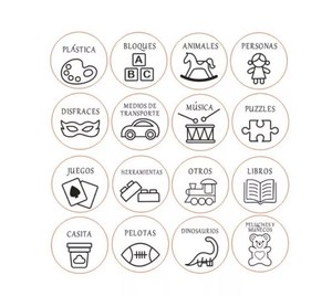 Étiquettes de rangement en bois pour décor pour pépinière, avec illustration, signes de jouets pour salle de jeux - Product Image 5